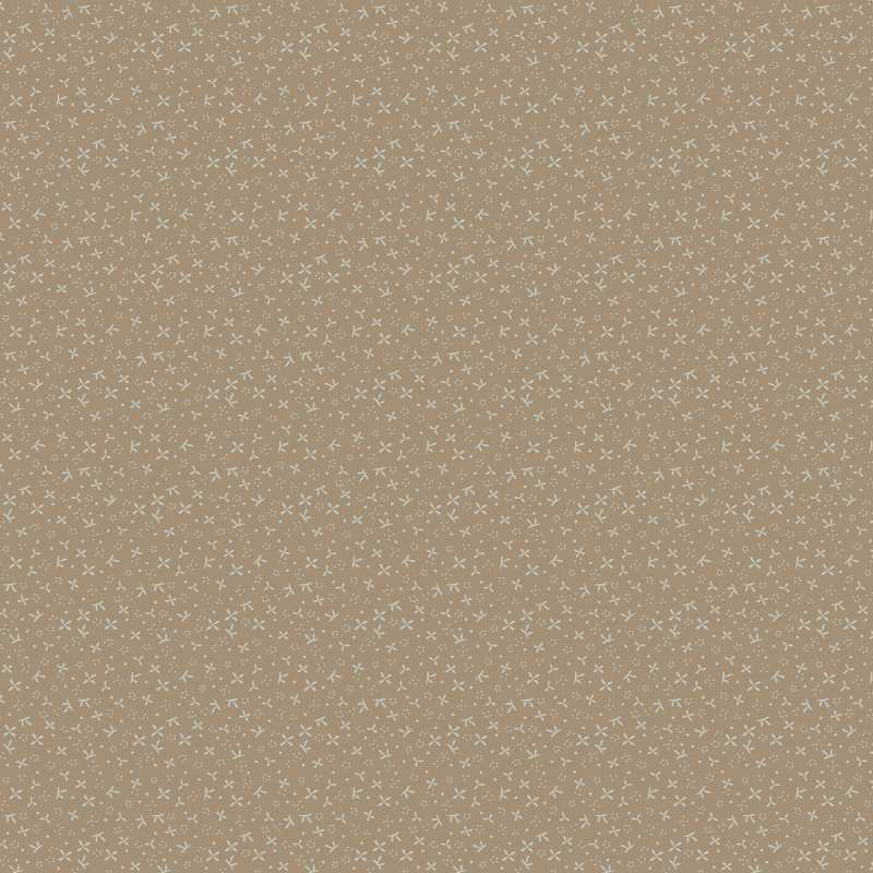 Tissu Patchwork Slow & Steady - Star Flower Brown