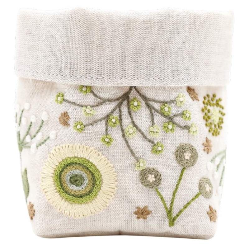 Kit Broderie Corbeille à Fils - Olive