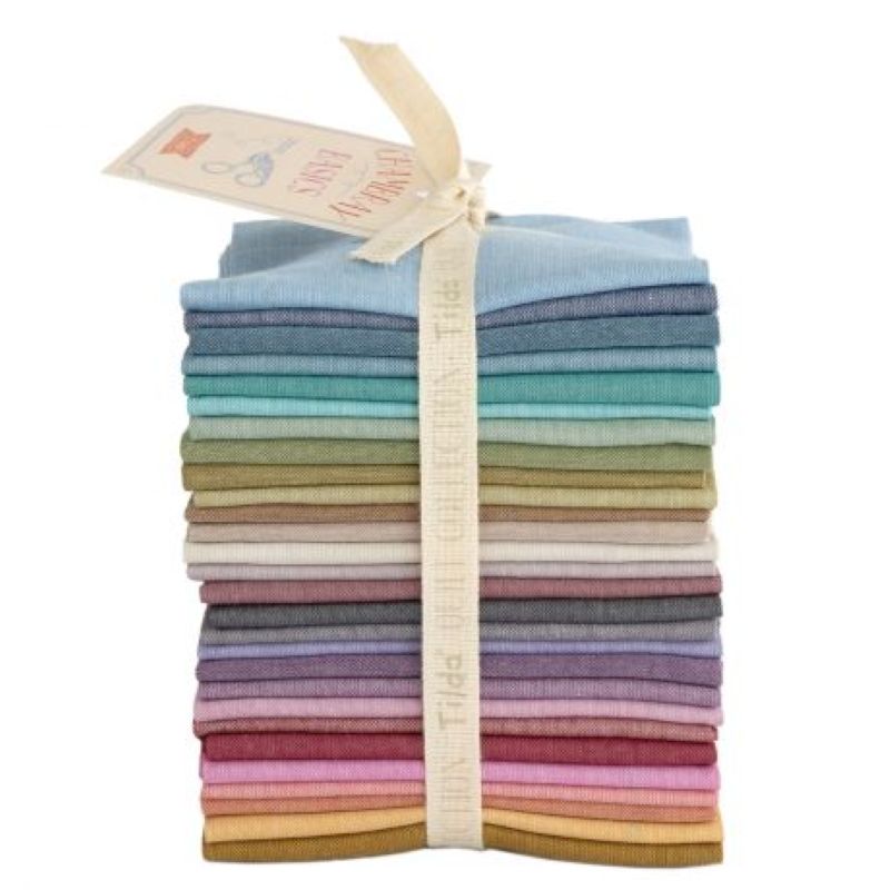 Tissu Patchwork Tilda Chambray, Lot de 28 Fat Eights