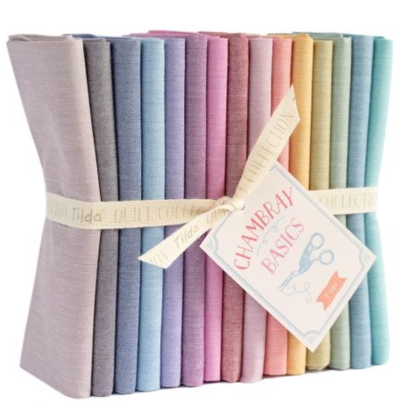 Tissu Patchwork Tilda Chambray, Lot de 28 Fat Quarters