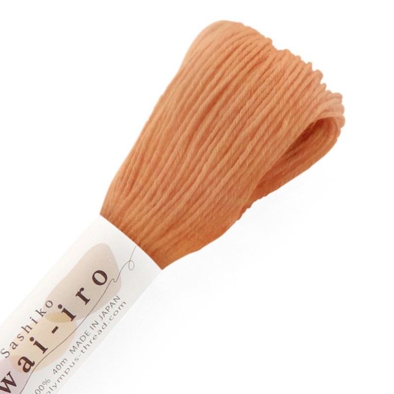 Fil Sashiko Orange Pâle, Col. n°A18 - 40 m