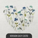 Kit Broderie - Coeur n°3 Douces Pensées - Easy Custo