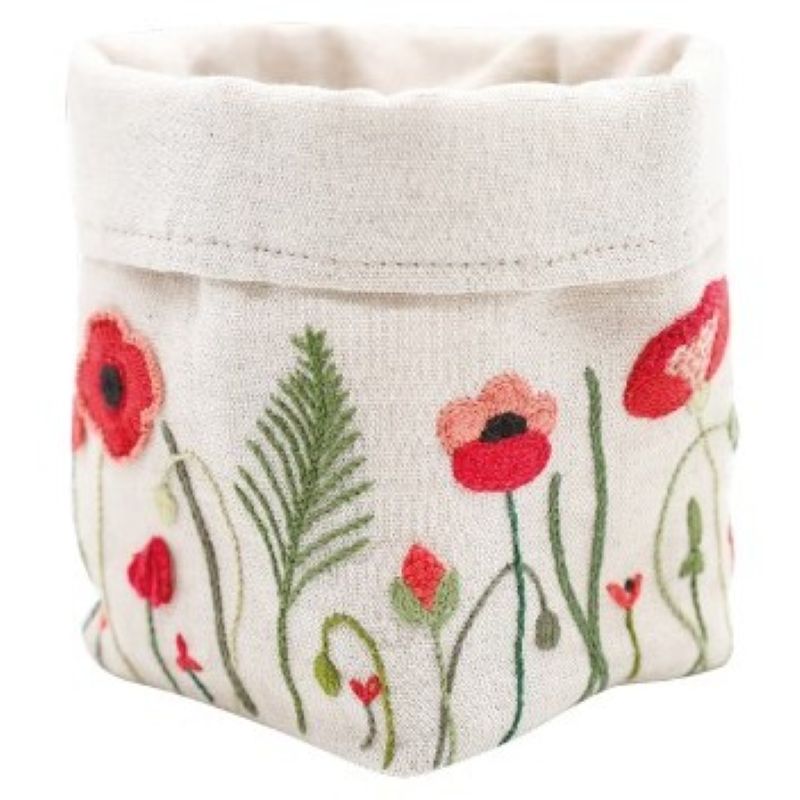 Kit Broderie Corbeille à Fils - Coquelicots