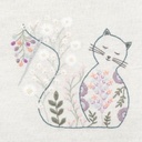 Kit Broderie Joli Chat de Printemps
