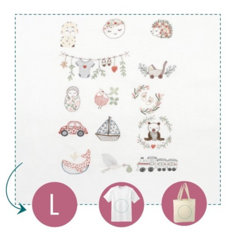Kit Broderie Easy Custo - Planche Enfant