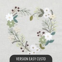 Kit Broderie - Coeur n°4 Pétales de Printemps - Easy Custo