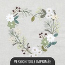 Kit Broderie - Coeur n°4 Pétales de Printemps - Toile Imprimée