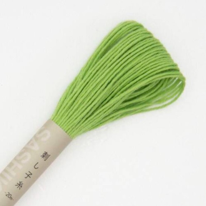 Fil Sashiko Vert Amande, Col. n°6 - 20 m