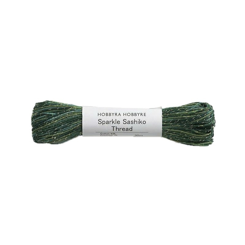 Fil Sashiko Nuancé - Vert Scintillant, Col. HH505