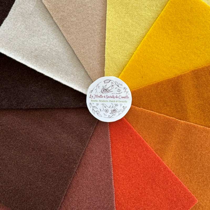Assortiment de 10 Lainages Sue Spargo "Marron - Orange" - Roll