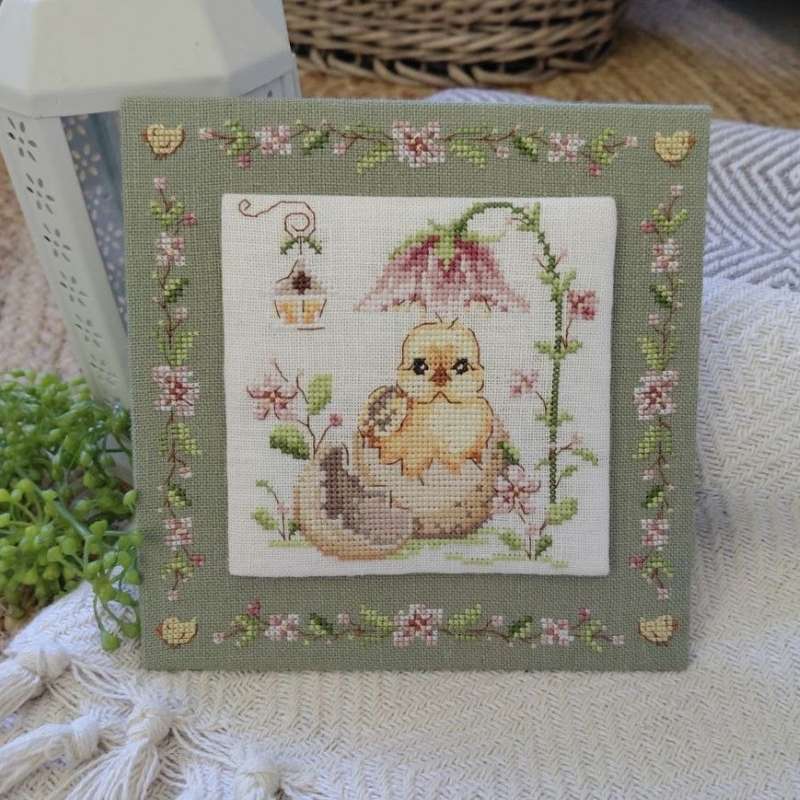 Modèle de Point Compté - Parfum de Printemps - Poussin
