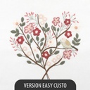 Kit Broderie - Coeur n°5 Sakura - Easy Custo
