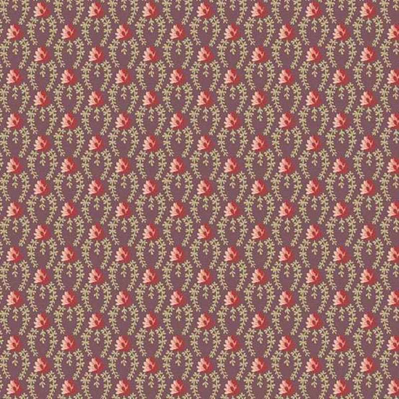 Tissu Patchwork Forest Glen Clover Eggplant