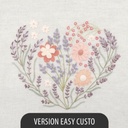 Kit Broderie - Coeur n°7 Souffle de Lavande - Easy Custo