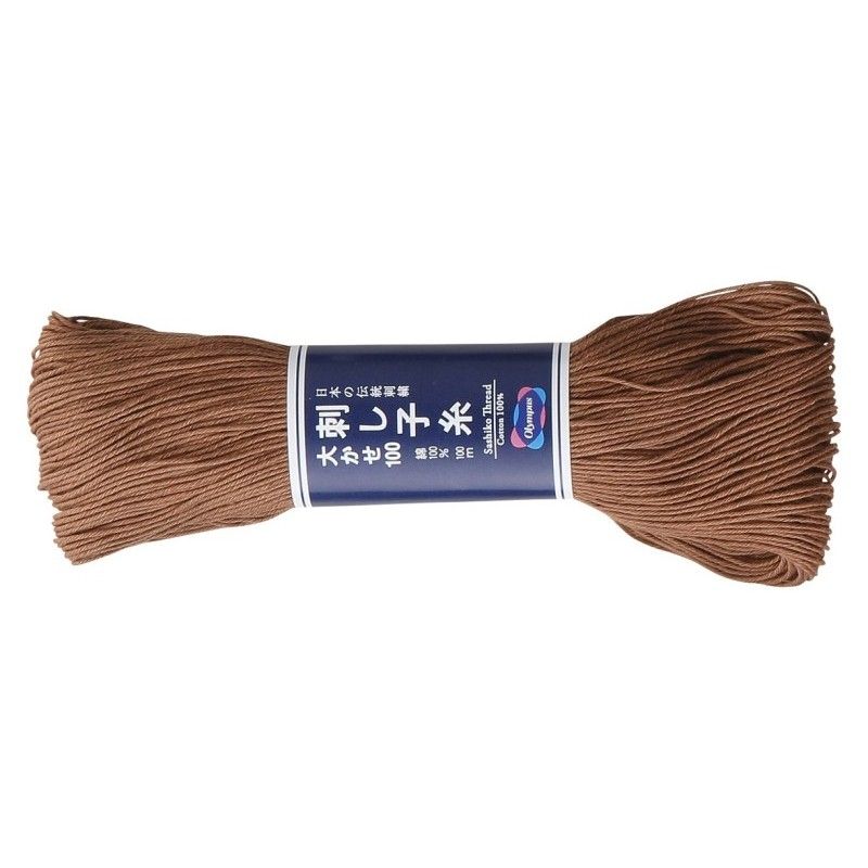 Fil Sashiko Marron Terre, Col. n°114 - 100 m