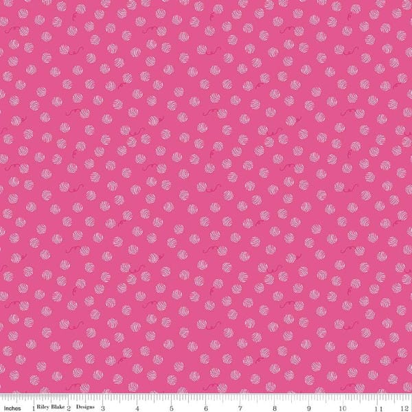 Tissu Patchwork Chloé & Friends, Yarn Ball Hot Pink, Coupon