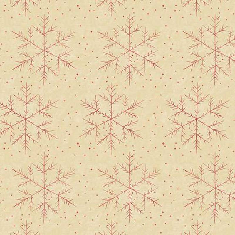 Tissu Patchwork Jingle Bell Snowfall Latte