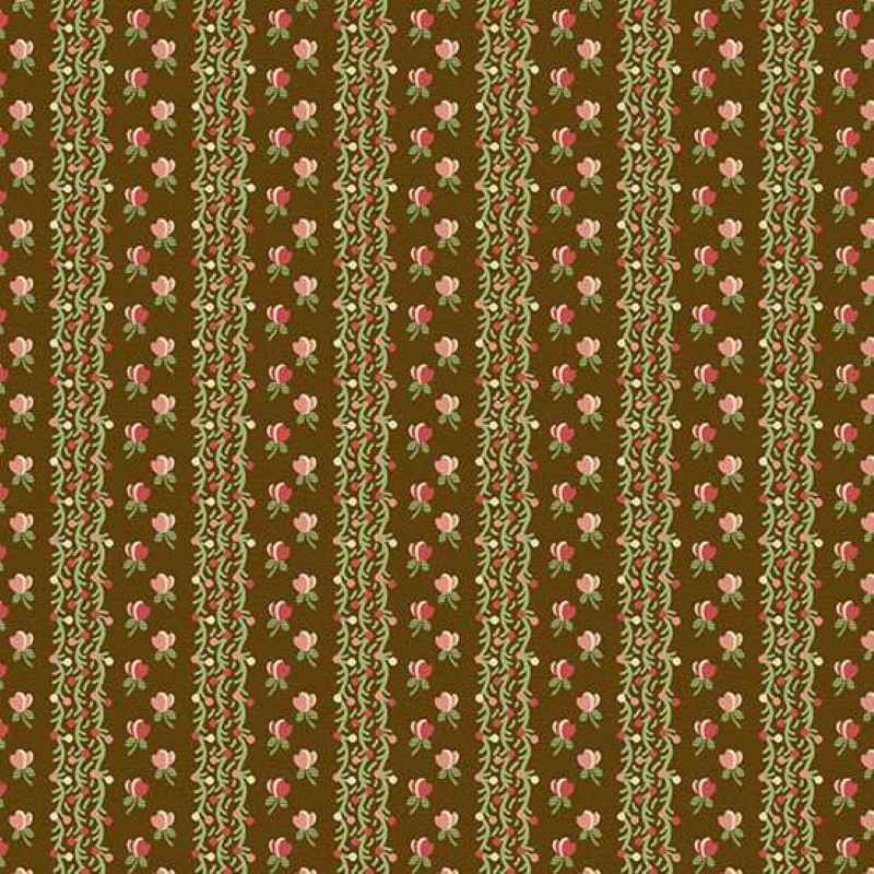 Tissu Patchwork Jingle Bell Fairy Lights Dark Chocolate