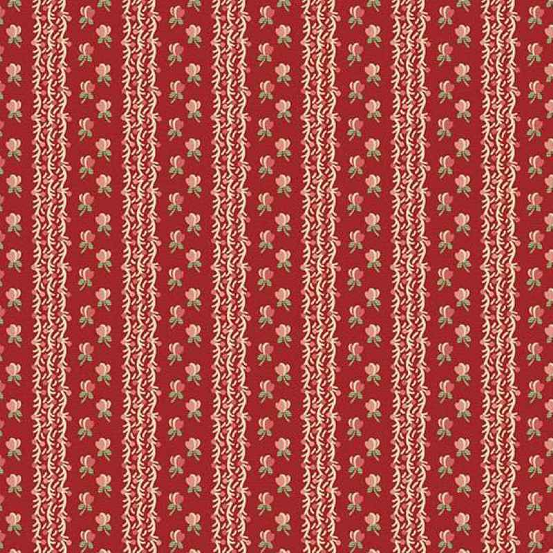 Tissu Patchwork Jingle Bell Fairy Lights Cranberry