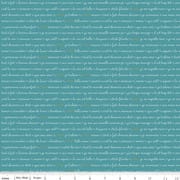 Tissu Patchwork Chloé & Friends, Text Teal, Coupon