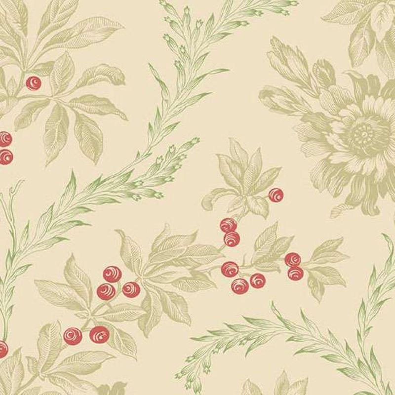 Tissu Patchwork Jingle Bell Embroidery Holly