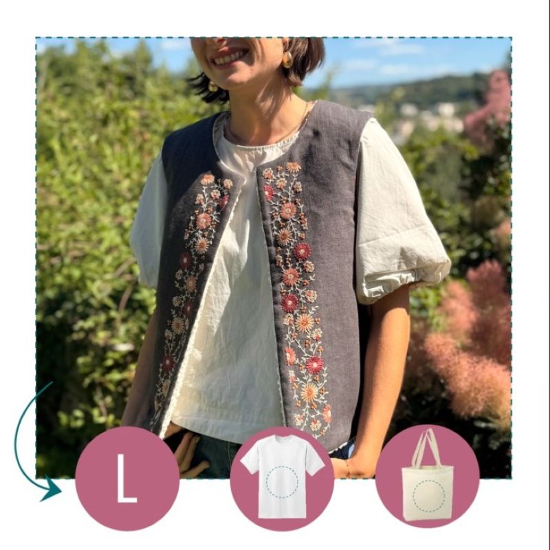 Kit Broderie - Easy Custo - Planche Coralie