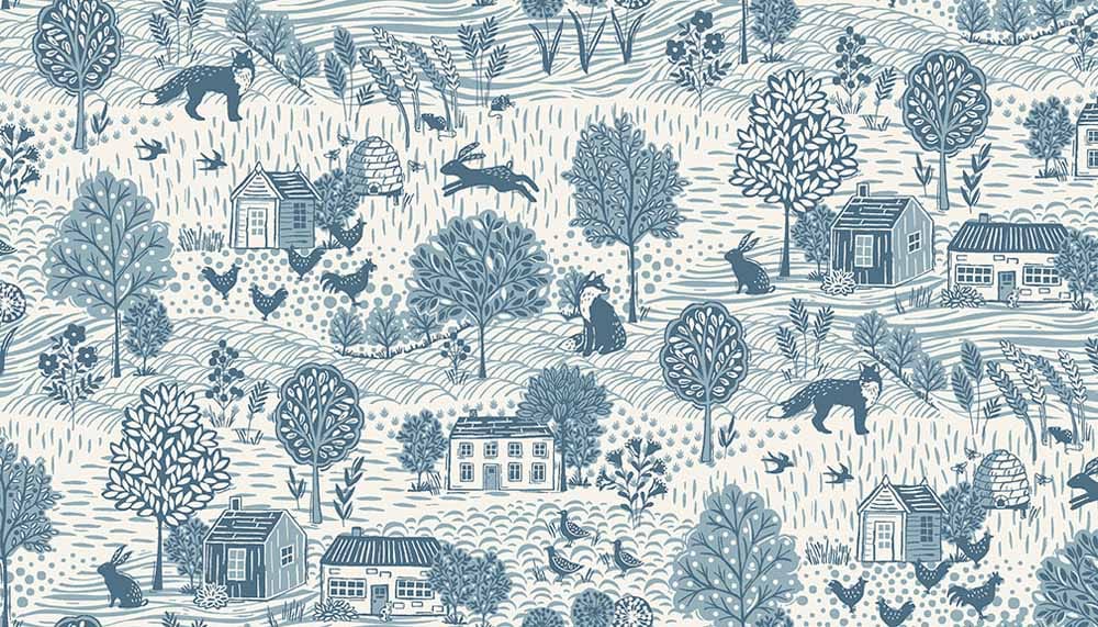 Tissu Patchwork Grove Scenic Sky