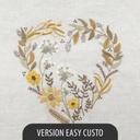 Kit Broderie - Coeur n°8 Soleil d'Or - Easy Custo