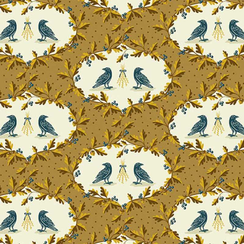 Tissu Patchwork Oakleigh Crow Brown, Coupon