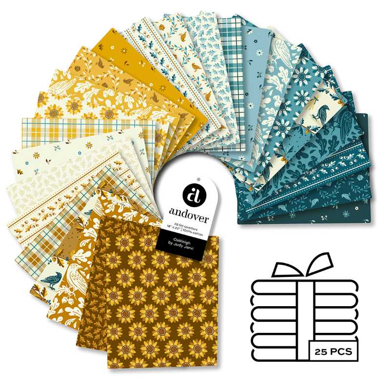 Tissu Patchwork Collection Oakleigh, 25 Coupons 50x110cm