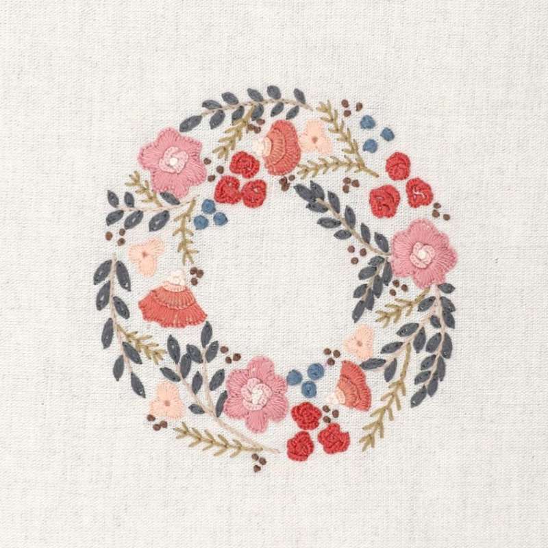 Kit Broderie "Couronne de Roses - Septembre"