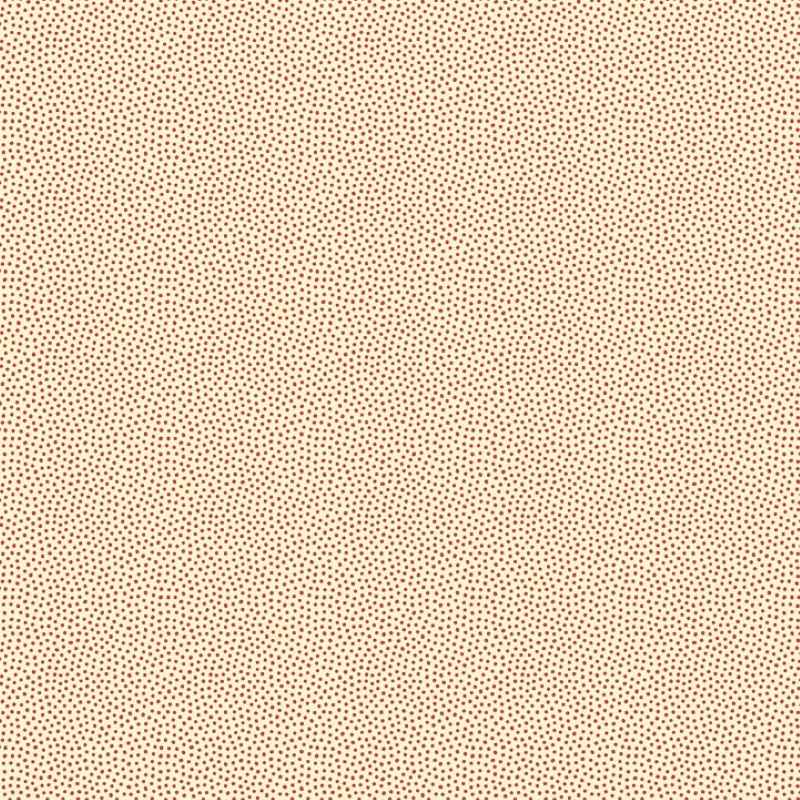 Tissu Patchwork Pindots Corail Crème