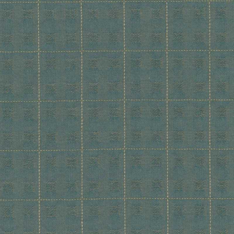 Tissu Patchwork Japonais Tochio Ecossais Bleu-vert, Coupon