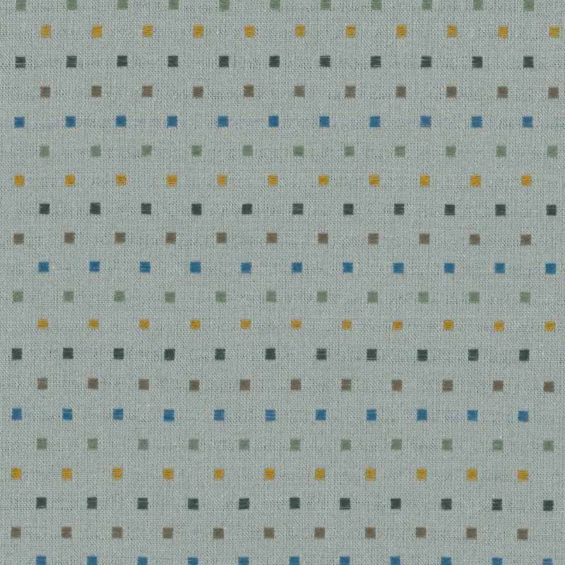 Tissu Patchwork Japonais Tochio Carrés Bleu Clair, Coupon