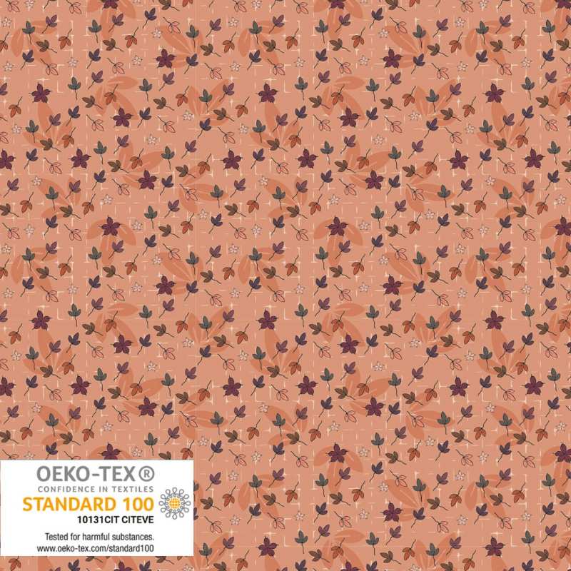 Tissu Patchwork Woodland Tale Fleurs Rose