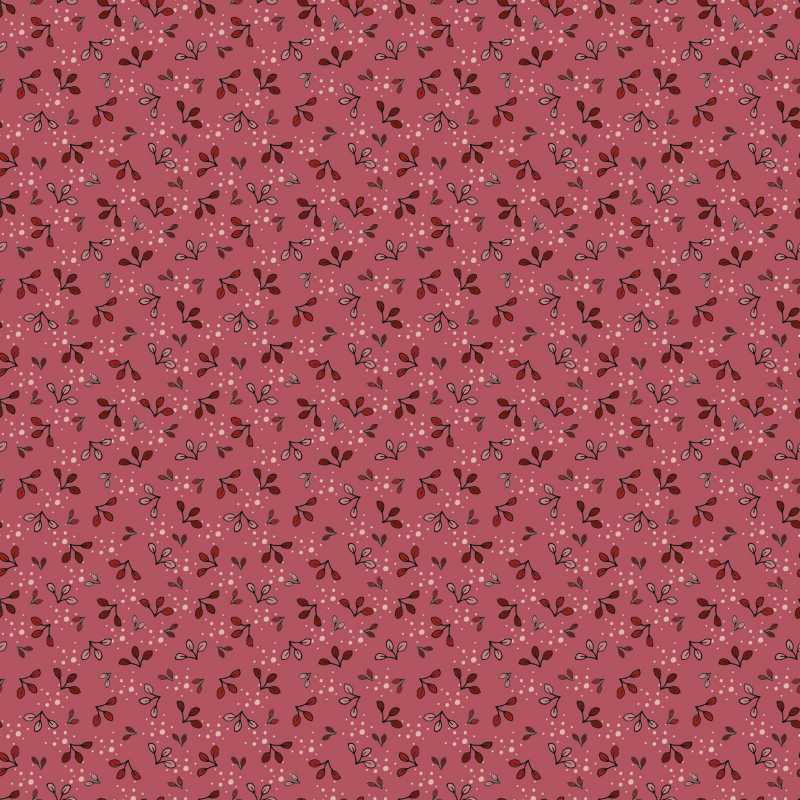 Tissu Patchwork Sweetest Embrace Petites Feuilles Rose, Coupon