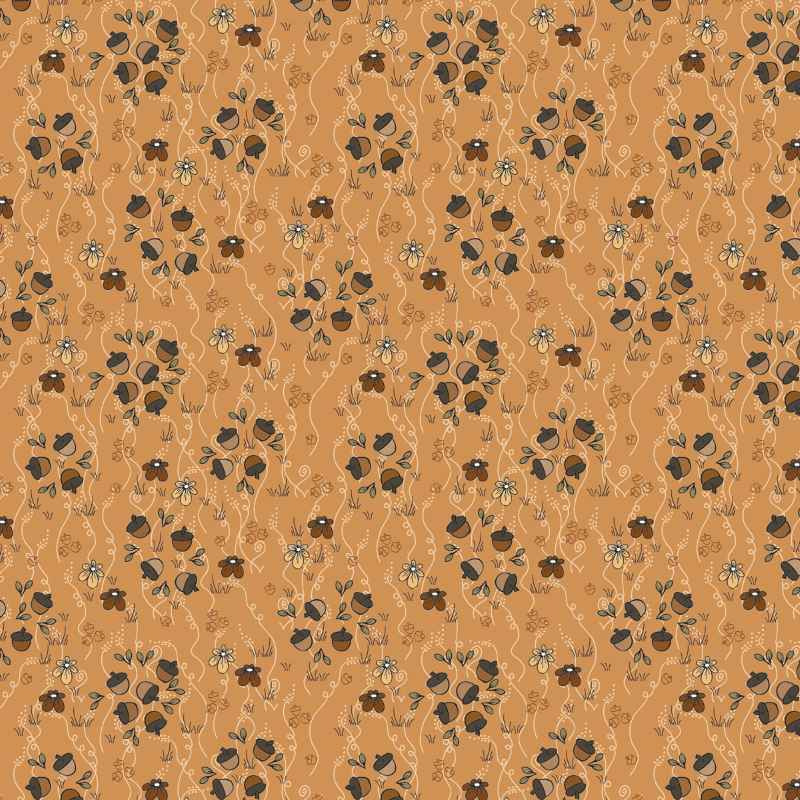 Tissu Patchwork Sweetest Embrace Bouquet de Glands brun, Coupon