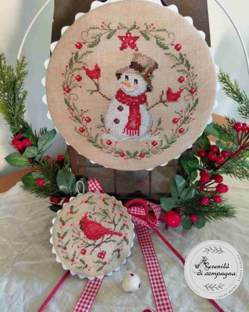 Modèle de Point Compté - Parfum de Noël - Bonhomme de Neige