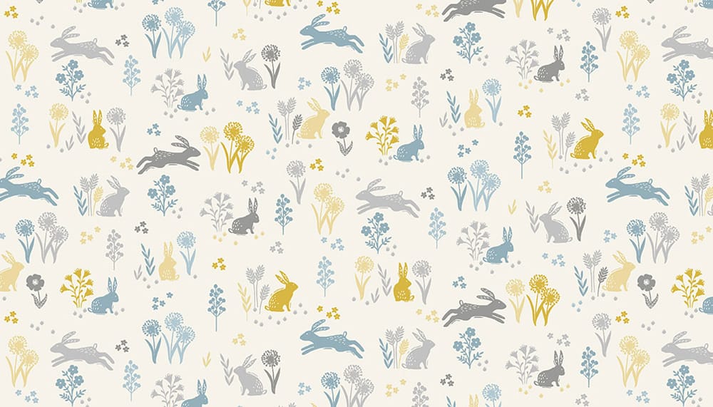 Tissu Patchwork Grove Rabbits Cream