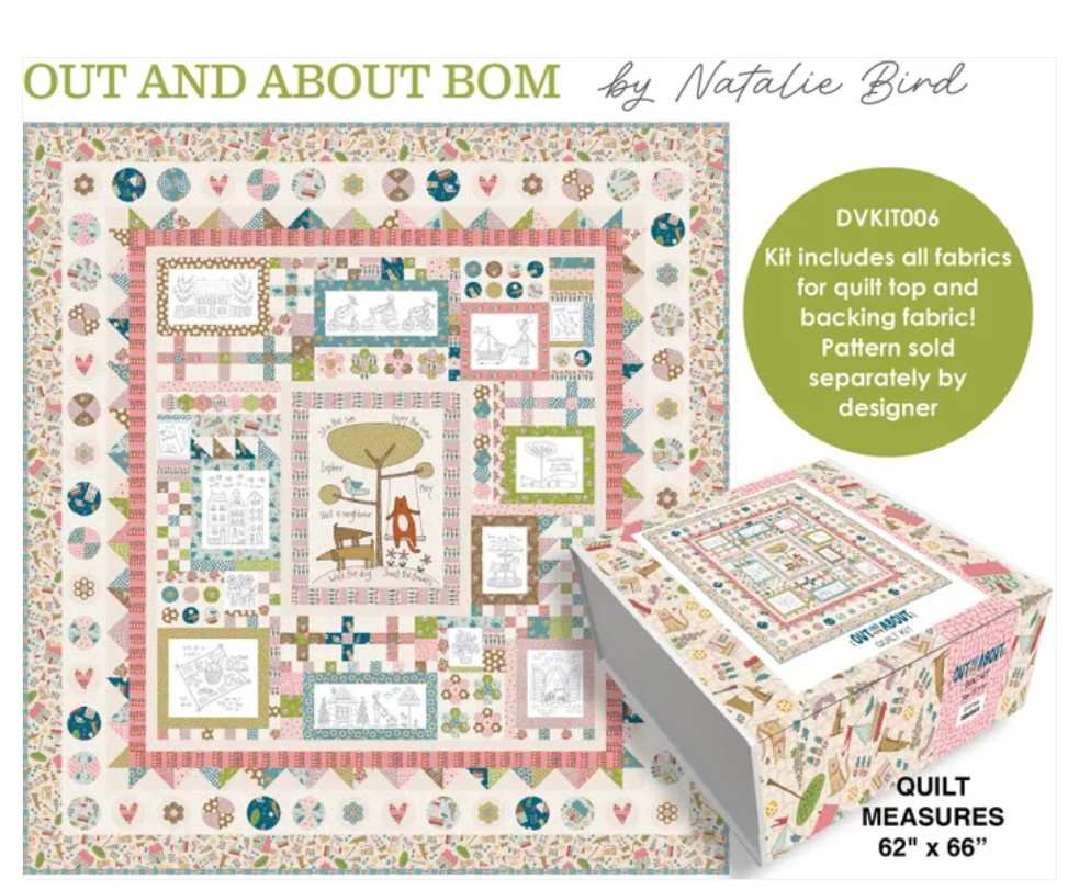 Kit Patchwork - BOM Out & About de Natalie Bird - PRECOMMANDE