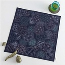 Panneau Sashiko Panneau Motifs Traditionnels Circulaires Bleus