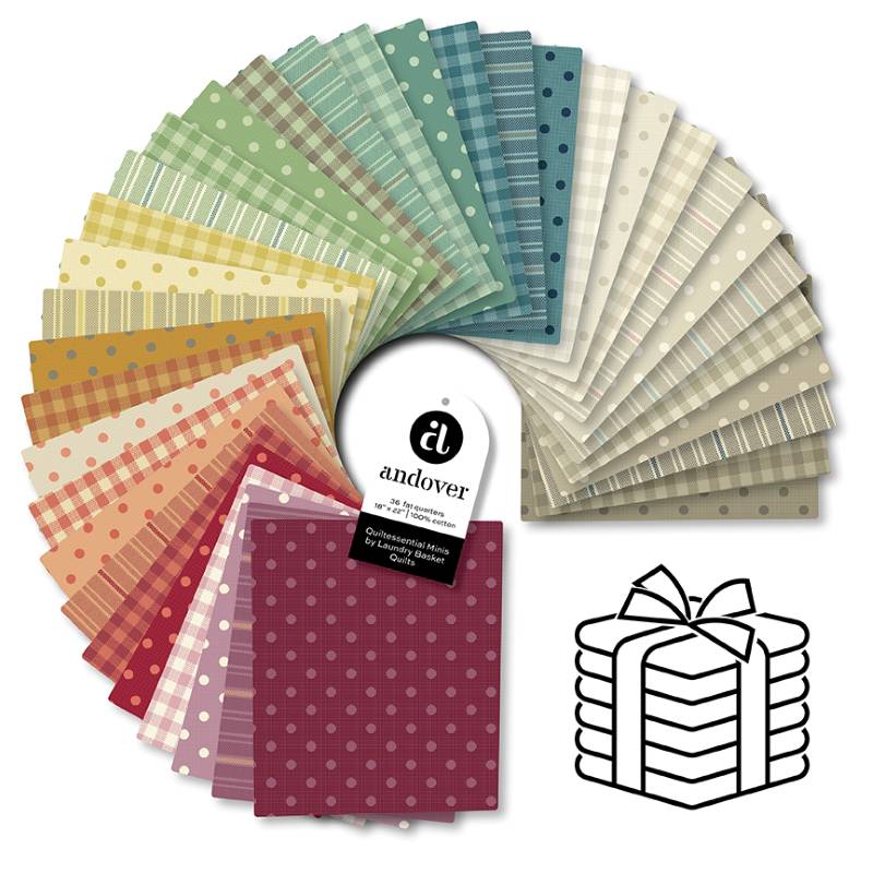 Tissu Patchwork Collection Quilt Mini Essential, 36 Coupons 50x55cm