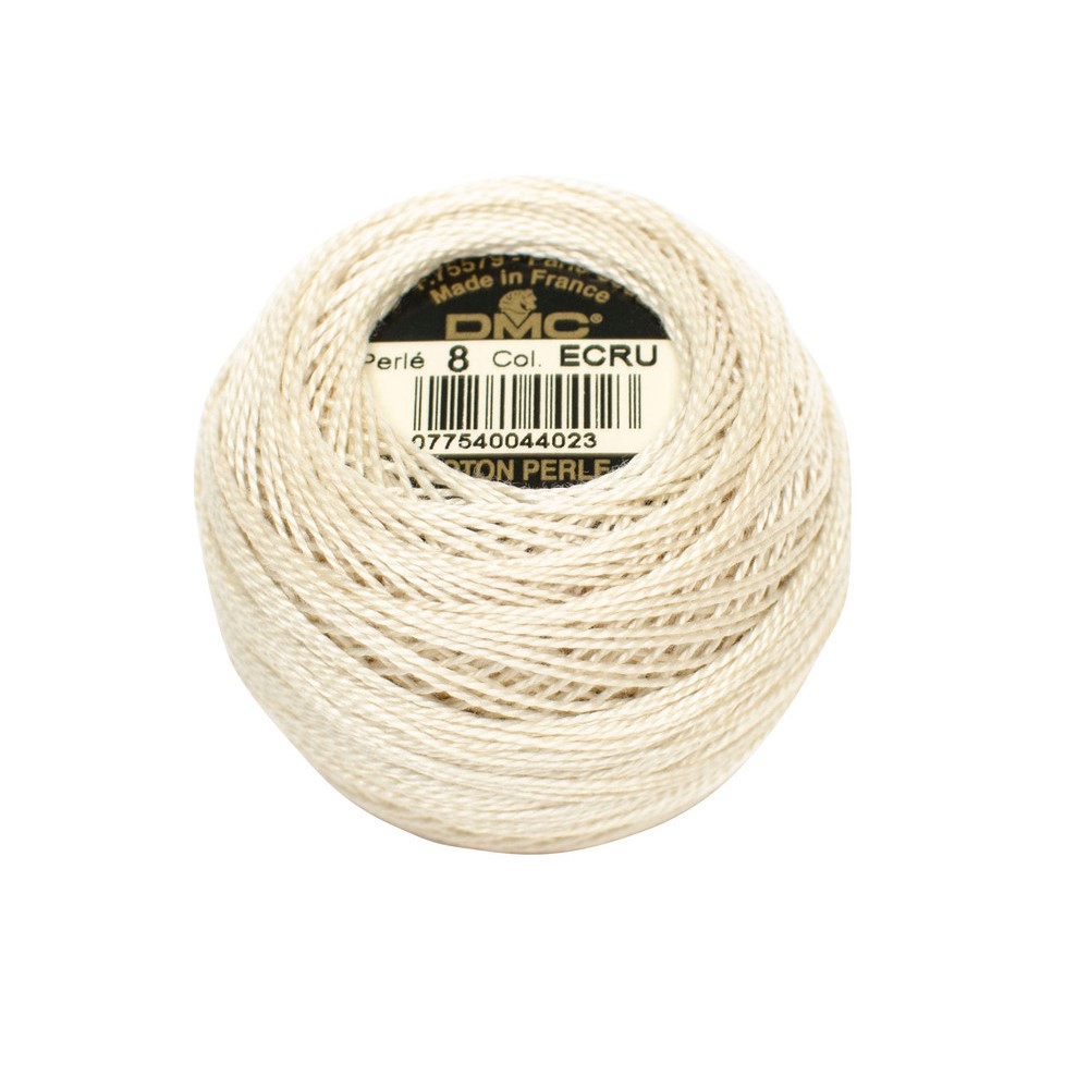 DMC Fil à Broder Coton Perlé N°8 - Art. 116 _ Ecru