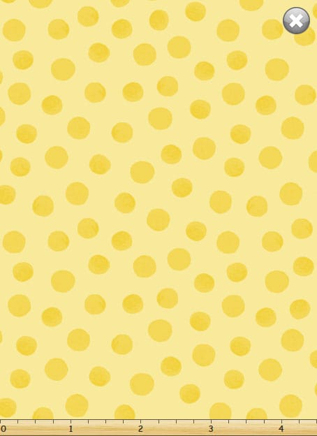Tissu Patchwork Woodland Friend Pois jaune, Coupon