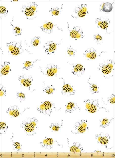 Tissu Patchwork Woodland Friend Abeille