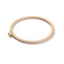 Tambour à broder en hêtre, diamètre 16 cm