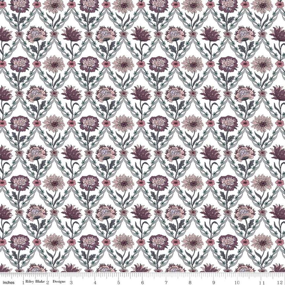 Tissu Patchwork Rose Kew Treillis
