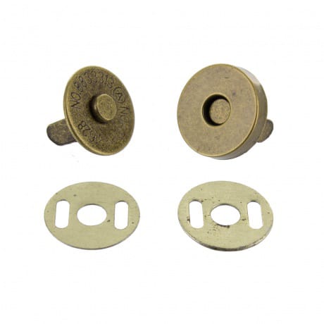 Bouton Magnétique aimanté, laiton 15mm