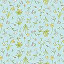 Tissu Patchwork When I am Big Fleuri Bleu, Coupon