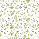 Tissu Patchwork When I am Big Fleuri Blanc